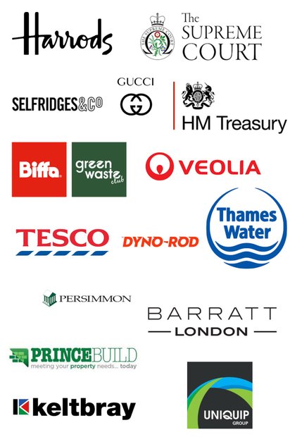 An image that shows various companies That we have worked for